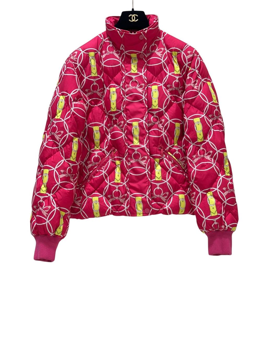 Hermès "Promenade du Matin Pois" Reversible Puffer Coat Sz.36